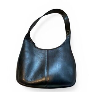 VINTAGE COACH BLACK LEATHER URGO BAG PURSE
